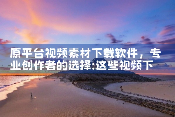 原平台视频素材下载软件